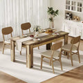 63 Farmhouse Dining Table - Rustic Wood Table for 4-6, Perfect for Small Spaces & Apartments