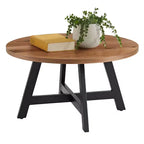 Table basse ronde industrielle Alaterre Furniture, Noyer