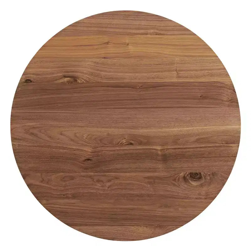 Table basse ronde industrielle Alaterre Furniture, Noyer