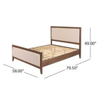 Cadre de lit rembourré Christopher Knight Home Aura en bois d'acacia avec tête et pied de lit