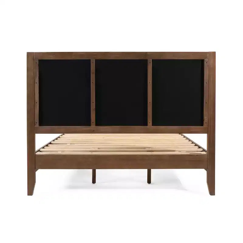 Cadre de lit rembourré Christopher Knight Home Aura en bois d'acacia avec tête et pied de lit