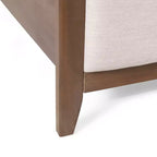 Cadre de lit rembourré Christopher Knight Home Aura en bois d'acacia avec tête et pied de lit
