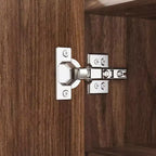 Acekool Armoire à chaussures 6 niveaux, organisateur d'entrée moderne noir sans poignée, 3 portes, crochets intégrés, étagère à chaussures spacieuse