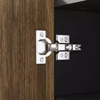 Acekool Armoire à chaussures 6 niveaux, organisateur d'entrée moderne noir sans poignée, 3 portes, crochets intégrés, étagère à chaussures spacieuse