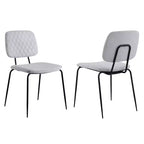 Chintaly Imports,Contemporary Diamond Stitch-Back Side Chair