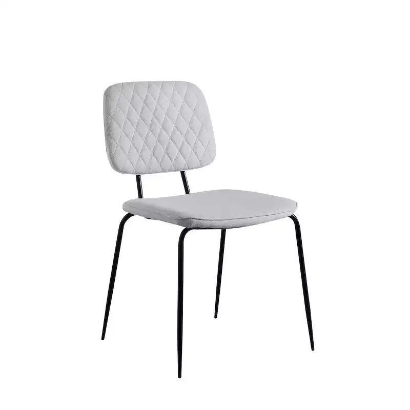 Chintaly Imports, chaise d'appoint contemporaine avec dossier à motif losanges