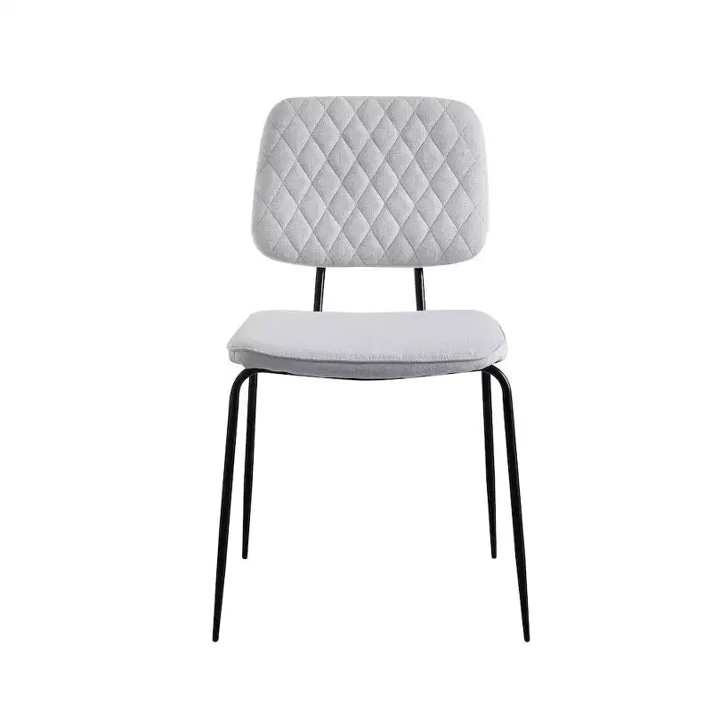 Chintaly Imports, chaise d'appoint contemporaine avec dossier à motif losanges