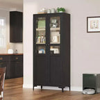 63 Inch Tall Storage Cabinet, Kitchen Pantry 5 Tier Bathroom Cabinet with 2 Doors Adjustable Shelves for Kitchen