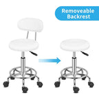 Chaise de salon pivotante noire avec dossier, tabouret de bar roulant réglable en hauteur