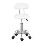 Chaise de salon pivotante noire avec dossier, tabouret de bar roulant réglable en hauteur