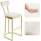 Tabourets de bar lot de 2 - Tabourets de bar rembourrés hauteur comptoir pour salle à manger, chaises îlot pour table de cuisine, tabourets hauts avec dossier pour bar à domicile