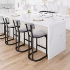 Tabourets de bar lot de 2 - Tabourets de bar rembourrés hauteur comptoir pour salle à manger, chaises îlot pour table de cuisine, tabourets hauts avec dossier pour bar à domicile