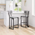 Bar Stools Set of 2 - Counter Height Upholstered Bar Stools for Dining Room, Island Chairs for Kitchen Table, Tall Barstools with Back for Home Bar