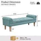 Banc capitonné moderne en tissu Kate de Christopher Knight Home