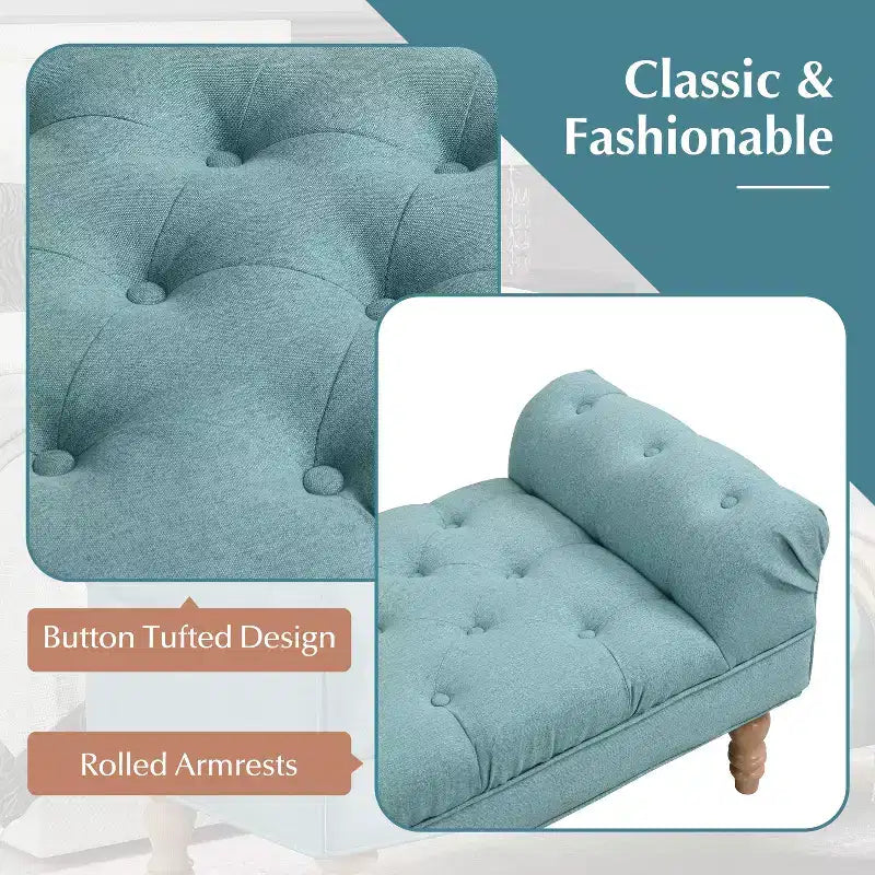 Banc capitonné moderne en tissu Kate de Christopher Knight Home