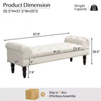 Banc capitonné moderne en tissu Kate de Christopher Knight Home