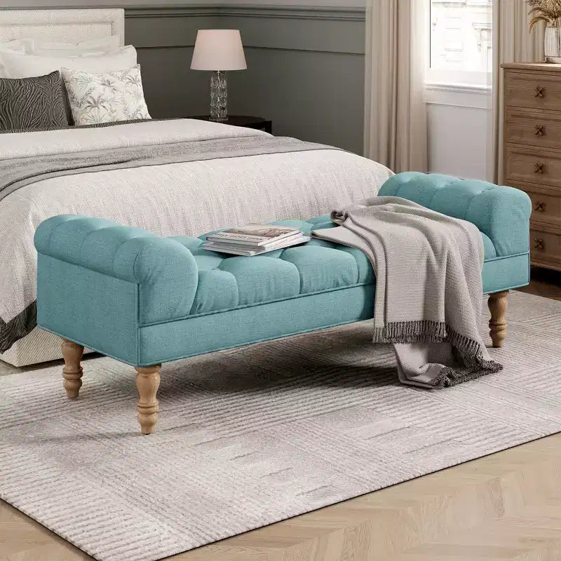 Banc capitonné moderne en tissu Kate de Christopher Knight Home