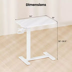 Table d'appoint en C réglable en hauteur Costway avec crochet et porte-gobelet pour lit/chevet Noir/Naturel/Blanc
