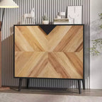 31,5 Meuble de rangement moderne - Buffet avec étagère et portes pour salle à manger et salon