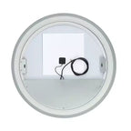 Miroir rond LED en aluminium Caspar 30 - LMR1001 - Argent/Blanc - Safavieh