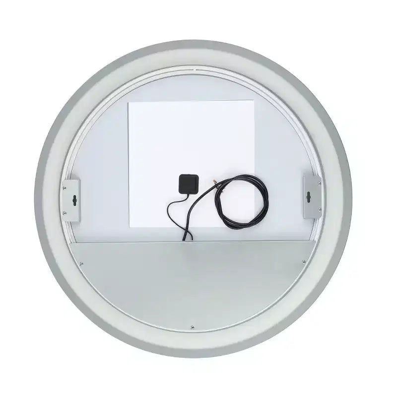 Miroir rond LED en aluminium Caspar 30 - LMR1001 - Argent/Blanc - Safavieh