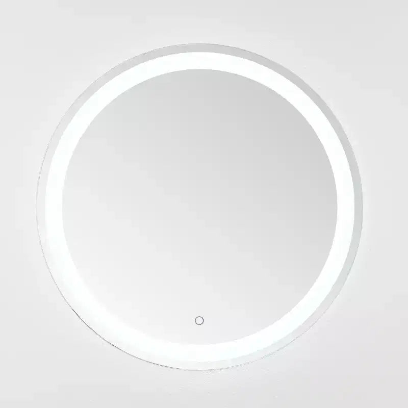 Miroir rond LED en aluminium Caspar 30 - LMR1001 - Argent/Blanc - Safavieh