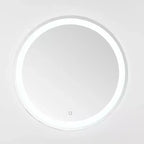 Miroir rond LED en aluminium Caspar 30 - LMR1001 - Argent/Blanc - Safavieh