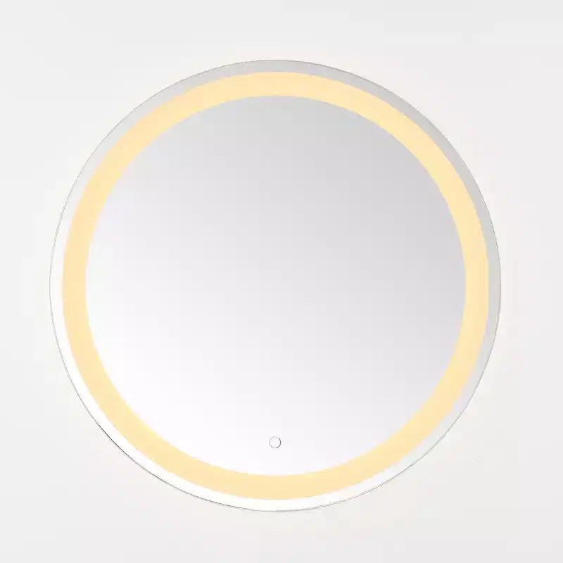 Miroir rond LED en aluminium Caspar 30 - LMR1001 - Argent/Blanc - Safavieh