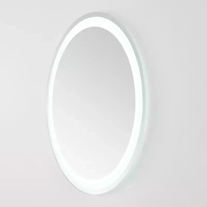 Miroir rond LED en aluminium Caspar 30 - LMR1001 - Argent/Blanc - Safavieh