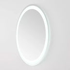 Miroir rond LED en aluminium Caspar 30 - LMR1001 - Argent/Blanc - Safavieh