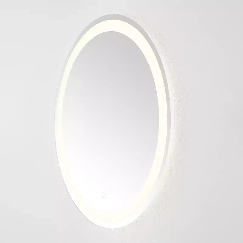 Miroir rond LED en aluminium Caspar 30 - LMR1001 - Argent/Blanc - Safavieh