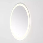 Miroir rond LED en aluminium Caspar 30 - LMR1001 - Argent/Blanc - Safavieh