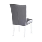 Chintaly Imports, chaise de salle à manger Parsons contemporaine à dossier incurvé évasé – Lot de 2