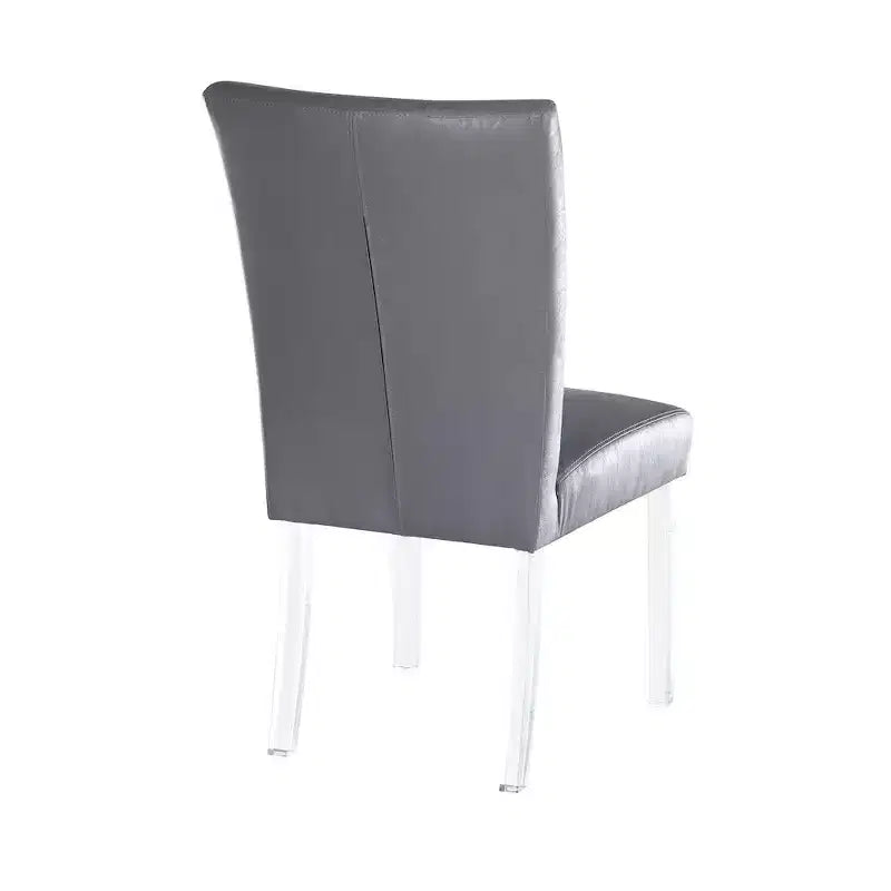 Chintaly Imports, chaise de salle à manger Parsons contemporaine à dossier incurvé évasé – Lot de 2