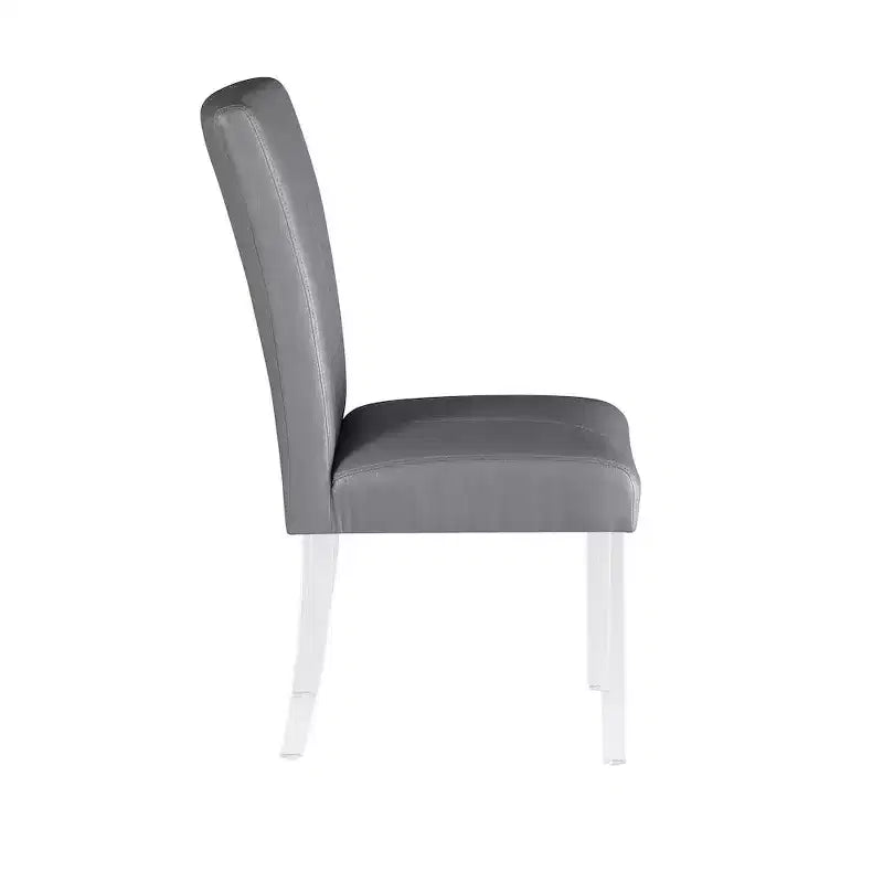 Chintaly Imports, chaise de salle à manger Parsons contemporaine à dossier incurvé évasé – Lot de 2