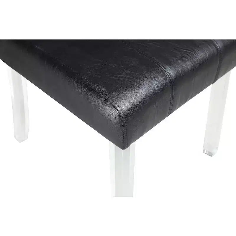Chintaly Imports, chaise de salle à manger Parsons contemporaine à dossier incurvé évasé – Lot de 2