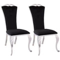 Chintaly Imports,Modern Tall-Back Side Chair Cabriole Legs - Set of 2