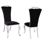 Chintaly Imports, Chaises d'appoint modernes à dossier haut et pieds galbés - Lot de 2