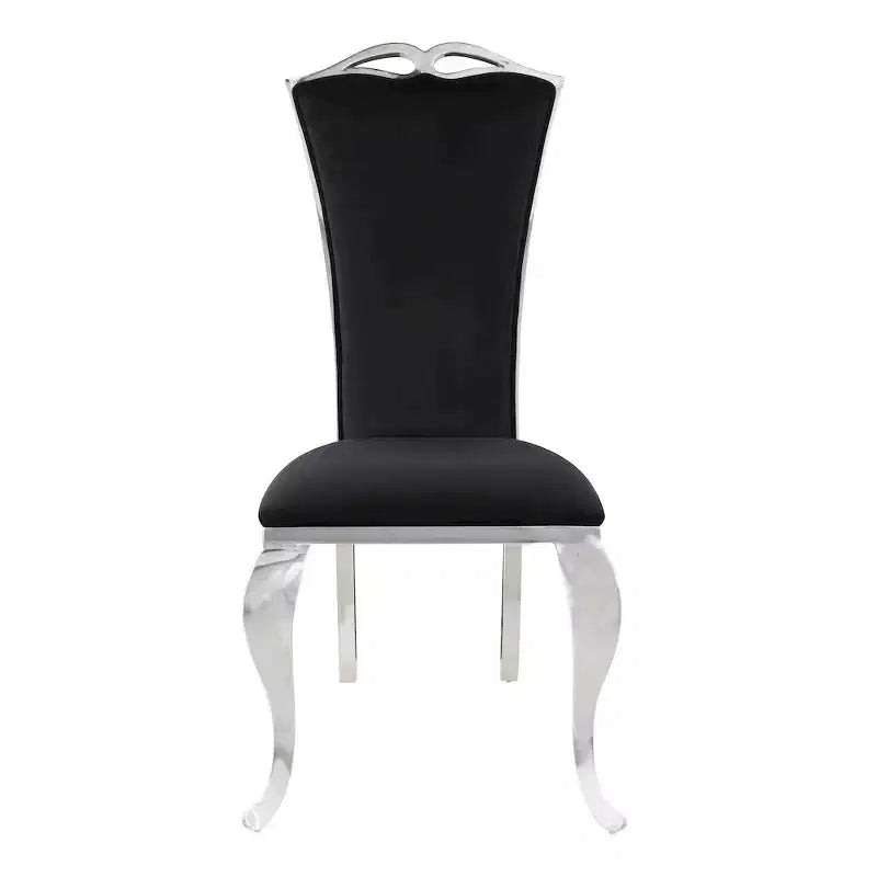 Chintaly Imports, Chaises d'appoint modernes à dossier haut et pieds galbés - Lot de 2