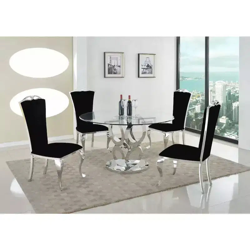 Chintaly Imports, Chaises d'appoint modernes à dossier haut et pieds galbés - Lot de 2