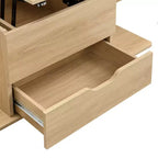 Christopher Knight Home Olia, table basse relevable multifonctionnelle moderne avec rangement dissimulé, 4 tabourets et roulettes verrouillables