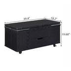 Christopher Knight Home Olia, table basse relevable multifonctionnelle moderne avec rangement dissimulé, 4 tabourets et roulettes verrouillables