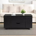 Christopher Knight Home Olia Modern Multi-Functional Lift-Top Coffee Table with Hidden Storage, 4 Stools and Lockable Wheels