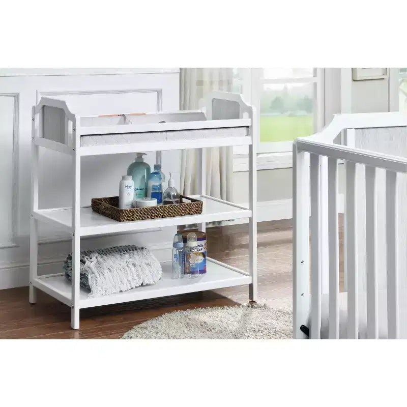Brees Changing Table White/Graystone