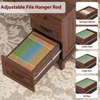 Bureau de direction de 53,5 pouces avec 4 tiroirs, bureau de télétravail de style rustique avec classeur, bureau d'ordinateur en bois pour l'étude, table de conférence