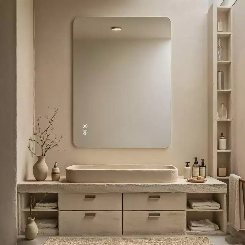 Miroir de salle de bain rectangulaire rétroéclairé 30x40