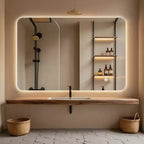 Miroir de salle de bain rectangulaire rétroéclairé 30x40