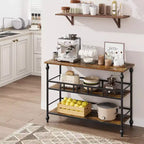 Coolmee Table de canapé de 109 cm, console étroite de style fermier avec 2 étagères ouvertes et pieds, meuble d'appoint à placer derrière un canapé pour appartement, pièce compacte