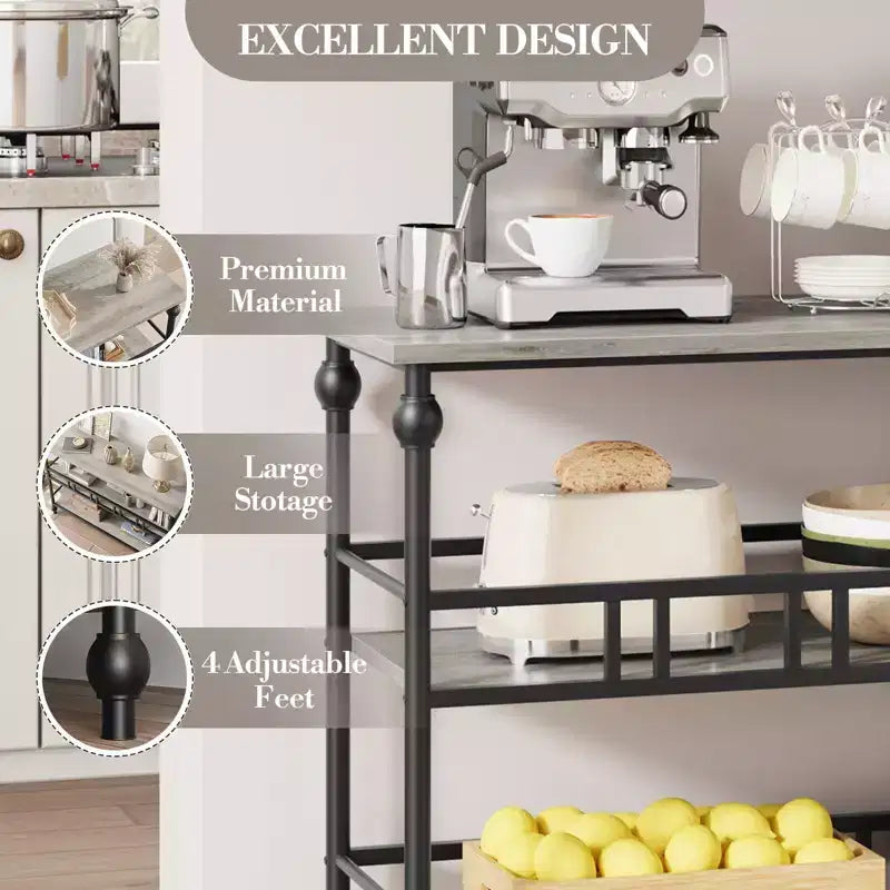 Coolmee Table de canapé de 109 cm, console étroite de style fermier avec 2 étagères ouvertes et pieds, meuble d'appoint à placer derrière un canapé pour appartement, pièce compacte