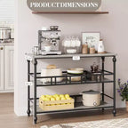 Coolmee Table de canapé de 109 cm, console étroite de style fermier avec 2 étagères ouvertes et pieds, meuble d'appoint à placer derrière un canapé pour appartement, pièce compacte
